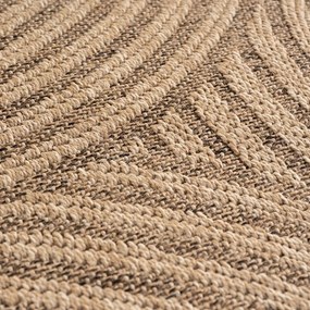 Hnedý okrúhly vnútorný a vonkajší koberec ø 160 cm Timber 1401 – Ayyildiz Carpets