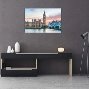 Obraz - Londýn v pastelových farbách (90x60 cm)