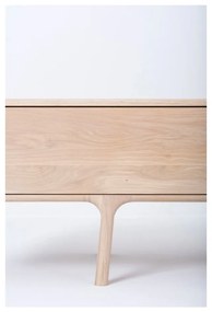 TV komoda z masívneho dubového dreva s 3 zásuvkami Gazzda Fawn