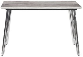 Jedálenský stôl 120 x 70 cm mramorový efekt/strieborná GREYTON Beliani