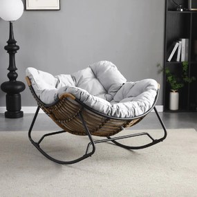 PROXIMA.store - Dizajnové hojdacie záhradné kreslo ELTON FARBA: zelená