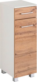 XXXLutz SPODNÁ SKRINKA, dub wotan, biela, 30/79/35 cm Held - Kúpeľňové skrinky - 000307017505