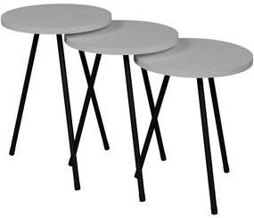 Súprava stolíkov Fd–3pcts-002 Biela/Čierna