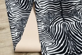 Protišmykový behúň DIGITAL zebra, biely / čierny