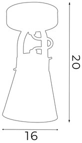 Nástenné bodové svietidlo AMOS 1xE27/60W/230V