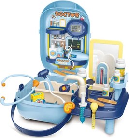 KIK 34-dielna detská lekárska súprava v kufríku pre deti – hračka (stetoskop, teplomer)