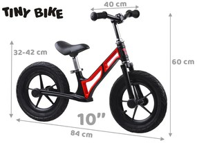 Tiny Bike Detské odrážadlo gumové kolesá čierno-červené