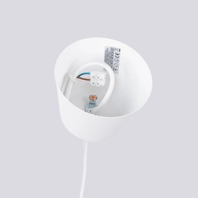 Závesné svietidlo Bilo, 1x biele kovové tienidlo