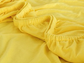 XPOSE® Detská jersey plachta Exclusive - žltá 70x140 cm