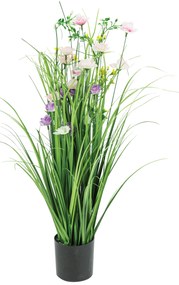 Vergionic 7050 Umelé lúčne kvety v kvetináči, 65 cm