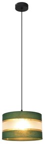 Luster na lanku HELEN 1xE27/15W/230V pr. 25 cm zelená/zlatá
