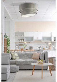 Duolla - Stropné svietidlo DEVON 1xE27/40W/230V pr. 45 cm šedá