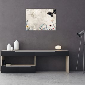 Obraz - Lúka v betóne (70x50 cm)