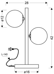 Stolná lampa KAMA 2xG9/28W/230V