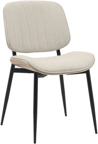 Konferenčná stolička Tiffin látka - Orech / Krémová