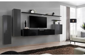 Obývacia stena Switch I Grafit/Čierna