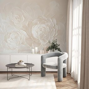 Fototapeta - Elegantné béžové kvety (147x102 cm)