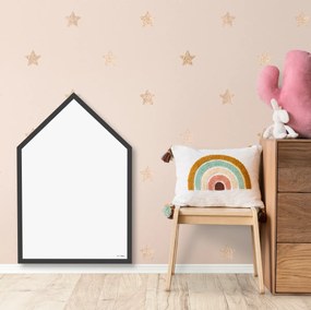 Toptabule.sk  Magnetická tabuľa Domček v drevenom ráme + 7 farieb rámu