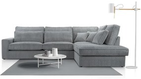 Rohová sedacia súprava LINCOLN LUX, pravá, tm. sivá (Tilia 90)