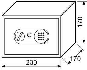 Oceľový trezor s elektronickým zámkom RICHTER RS.17.EDN.R