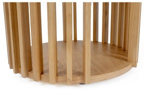 Odkladací stolík z dubového dreva Woodman Drum, ø 53 cm