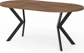 Okrúhly rozkladací jedálensky stôl MARION 120-196cm dub lefkas Farba nôh: Čierna