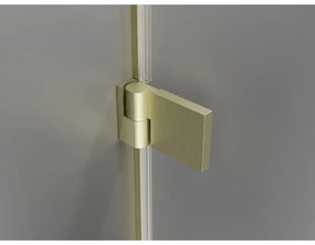 Mexen Lunar-B Duo, výklopný sprchový kút 95 x 90 cm, 8mm číre sklo, zlatý matný profil, 832-095L-090P-55-00