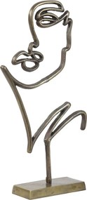 Bronzová stolové dekorácie v tvare tváre Face starožitné bronze - 48 * 26 * 8 cm