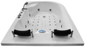 M-SPA - Ľavá kúpeľňová vaňa TURBO SPA s hydromasážou 180 x 120 x 54 cm (MSPA1631-TURBO-L)