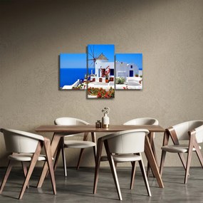 Obraz - Domček v Grécku (90x60 cm)