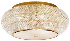 Ideal Lux - Krištáľové stropné svietidlo PASHA 10xE14/40W/230V pr. 55 cm zlatá