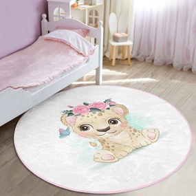 Biely detský koberec ø 100 cm Comfort – Mila Home