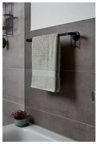 Čierny nástenný stojan na uteráky Wenko Classic Plus