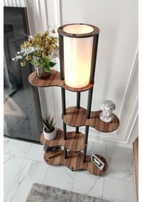 Stojacia lampa s poličkami NOTO 1xE27/40W/230V hnedá/čierna