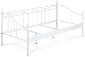 Kovová posteľ 90x200 Bakarissa (biela matná). Vlastná spoľahlivá doprava až k Vám domov. 1120898