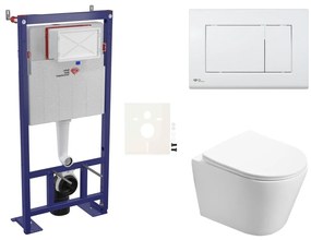 Cenovo zvýhodnený závesný WC set SAT do ľahkých stien / predstenová montáž + WC SAT Infinitio SIKOSSIN20