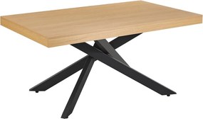 Vintino Rozkladací jedálenský stôl ALONZO 160–240 cm – dub prírodný / čierna oceľ