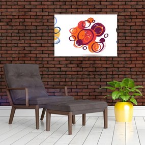 Obraz farebných kruhov (90x60 cm)