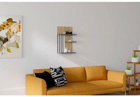 Nástenná polica NEZMA 60x40 cm béžová/antracit
