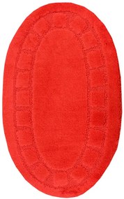 Kúpeľňový koberček Ocean Red červený ovál