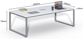 Konferenčný stôl Houseland Prime Meet 01 240 cm biely