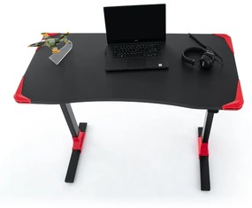 Výškovo nastaviteľný stôl OfficeTech Game, 120 x 60 cm, čierna