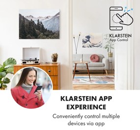 Klarstein Wonderwall Air Art Smart, infračervený ohrievač, 80 x 60 cm, 500 W, nástenná inštalácia, hora