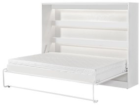 Sklápacia posteľ 140 Perfecto II (biela + biela + biela) (horizontálna) (bez osvetlenia). Akcia -20%. Vlastná spoľahlivá doprava až k Vám domov. 1128901