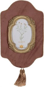 Fotorámeček 10x15 cm Plastová skleněná nástěnná dekorace v barvě růžového zlata - 32,00 cm