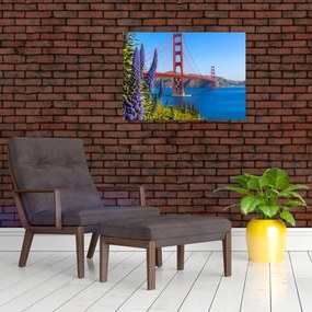 Sklenený obraz - Golden Gate Bridge, San Francisco (70x50 cm)