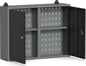 Závesná skrinka na stenu G1, 600 x 800 x 200 mm, 2 dvere, perforovaná