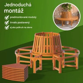 InternetovaZahrada Lavička okolo stromu Ø160 cm - eukalyptus