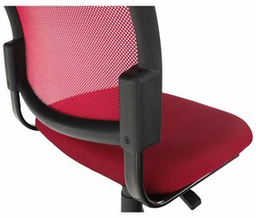 Detská stolička na kolieskach Ramiza - tmavočervená / čierna