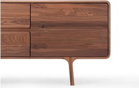 Hnedý TV stolík z orechového dreva 180x65x45 cm Fawn – Gazzda